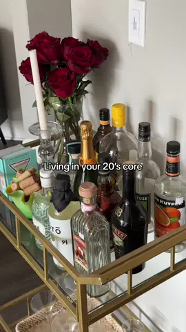 stocked bar cart no groceries