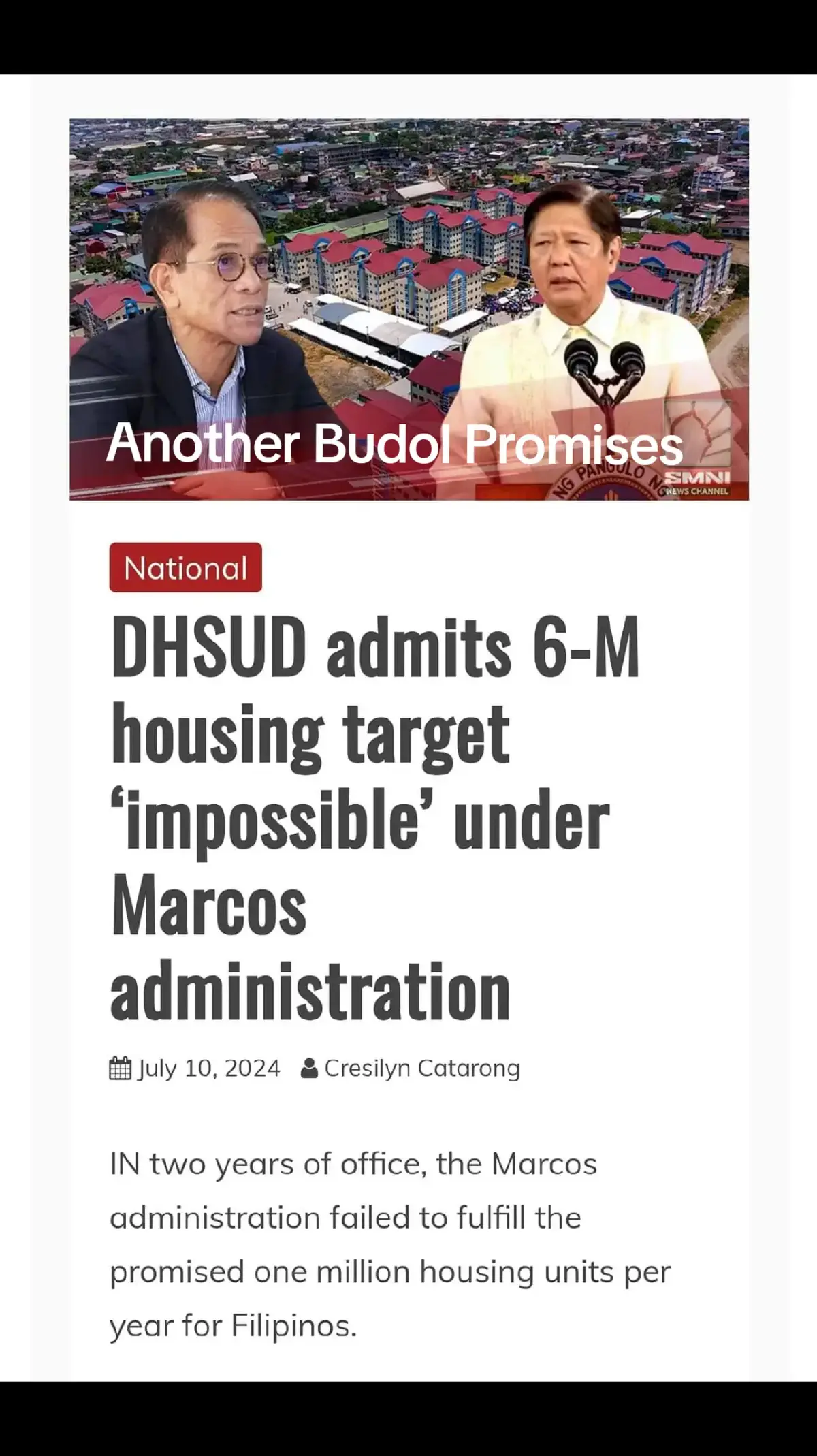 Wala bang feasibility study bago magbitiw ng mga pangako? 