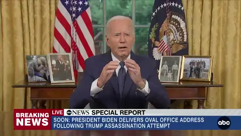WATCH: President Biden's full Oval Office address following the Trump assassination attempt. Read more at the link in our bio. #trump #biden #abcnews