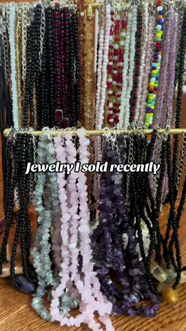 What my customers are buying 🥰 #handmadejewelry #smallbusinessorders #beadedjewelry #customers #beadednecklace #crystaljewelry