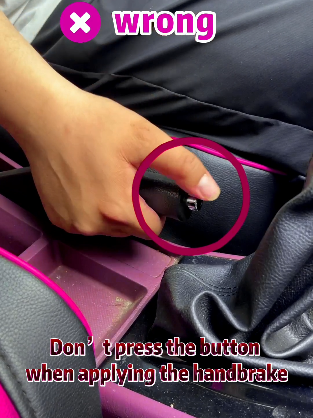 Do not hold down the button when applying the handbrake.#driving #skills #tips #knowledge #fpy