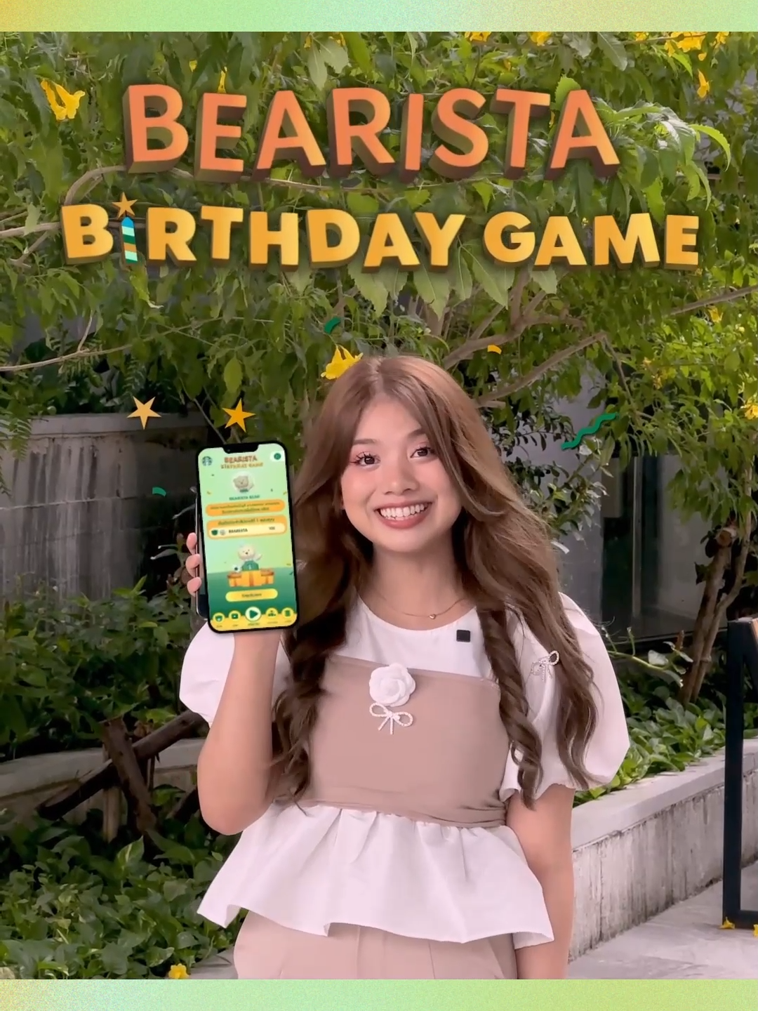 BEARISTA BIRTHDAY GAME บน LINE สัปดาห์ที่ 2 เริ่มแล้ว! ธีมใหม่ รีเซ็ตคะแนนใหม่ รีบมาพา Bearista เก็บไอเทมสะสมคะแนนกันเลย พร้อมลุ้นรับเครื่องดื่มและแก้ว ฟรี! รวมถึง E-Coupon มากมาย เพียงลงทะเบียนให้สำเร็จหรือทำภารกิจในเกม ✨ พิเศษ! ลงทะเบียนด้วยบัญชีสมาชิก Starbucks® Rewards รับเวลาเล่นเกมเพิ่ม 💚 Add LINE @StarbucksThailand หรือคลิกลิงก์ที่หน้าโปรไฟล์ เพื่อร่วมสนุกได้เลย! ตั้งแต่วันนี้ - 28 ก.ค. 67 และใช้ E-Coupon ได้ตั้งแต่ วันนี้ - 4 ส.ค. 67 นะคะ ดูรายละเอียดเพิ่มเติมบนเว็บไซต์ *เงื่อนไขเป็นไปตามที่บริษัทฯ กำหนด #StarbucksBirthdayGame #StarbucksTH