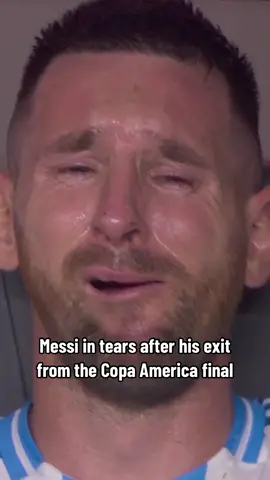 An emotional Lionel Messi 😢 #summerofstars #copaamerica #copaamericaonfox #argentina #messi 