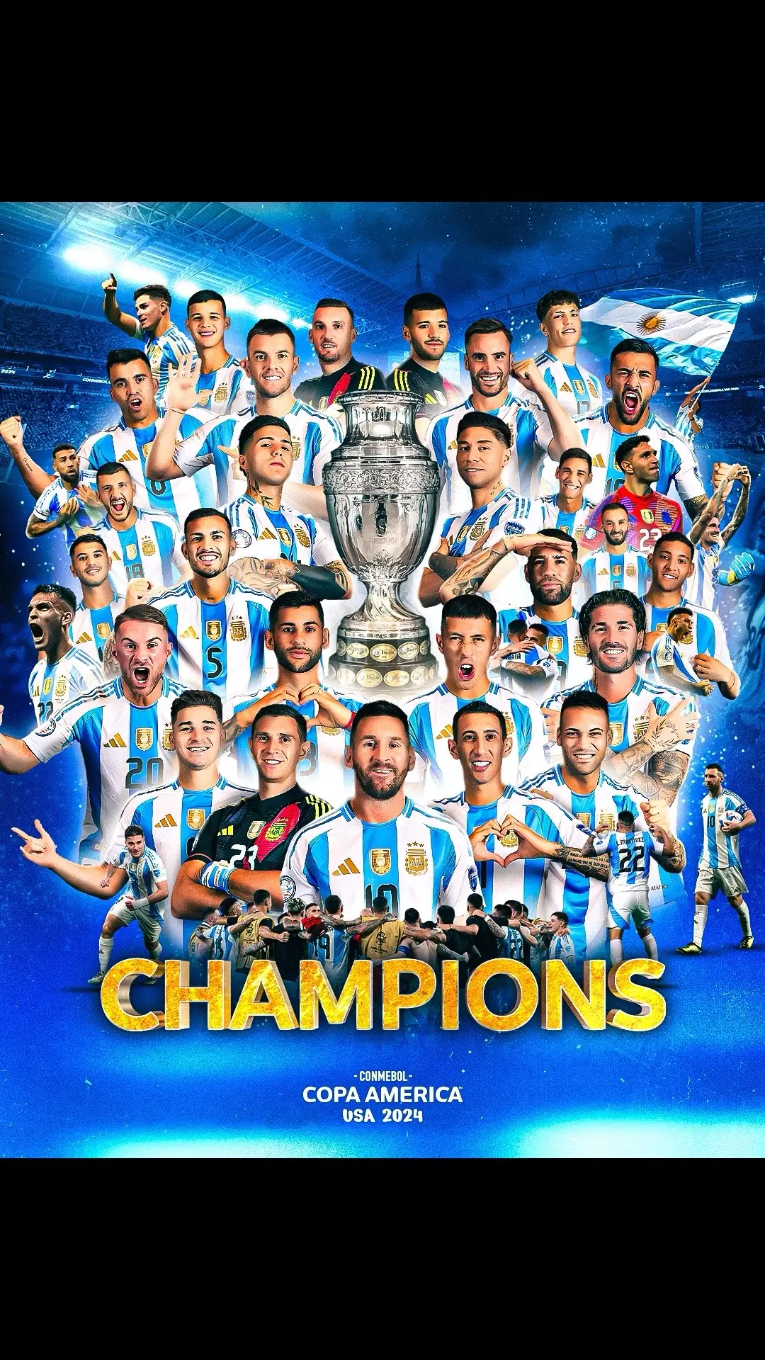 Say hello to your 16-time CONMEBOL Copa America™️ champion 🏆   #copaamerica #copa24 