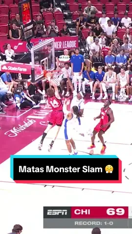 Matas Buzelis rises for the monster jam 😤 #NBA #Basketball #NBA2KSummerLeague #Dunk #MatasBuzelis 