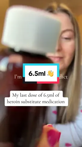 My last daily dose at 6.5ml ✅ #methadonemaintenance #recoveringaddict #addiction #recoverytok #medicationassistedtreatment #katesrecovery 