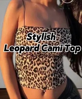 Leopard tops show the maturity and charm of women. 😍😍They have perfect color matching, making people feel an elegant beauty!#fyp #camitops #fyp #leopardprint #camisole 