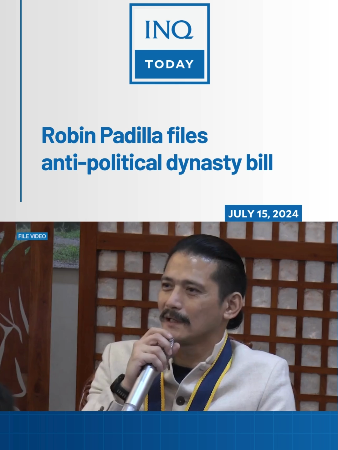 Senator Robin Padilla files a bill seeking to fulfill the 1987 Constitution’s mandate to prohibit political dynasties in the country. #TikTokNews #SocialNews #NewsPH #inquirerdotnet