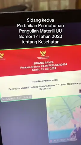 Selengkapnya dapat disaksikan melalui youtube Mahkamah Konstitusi RI