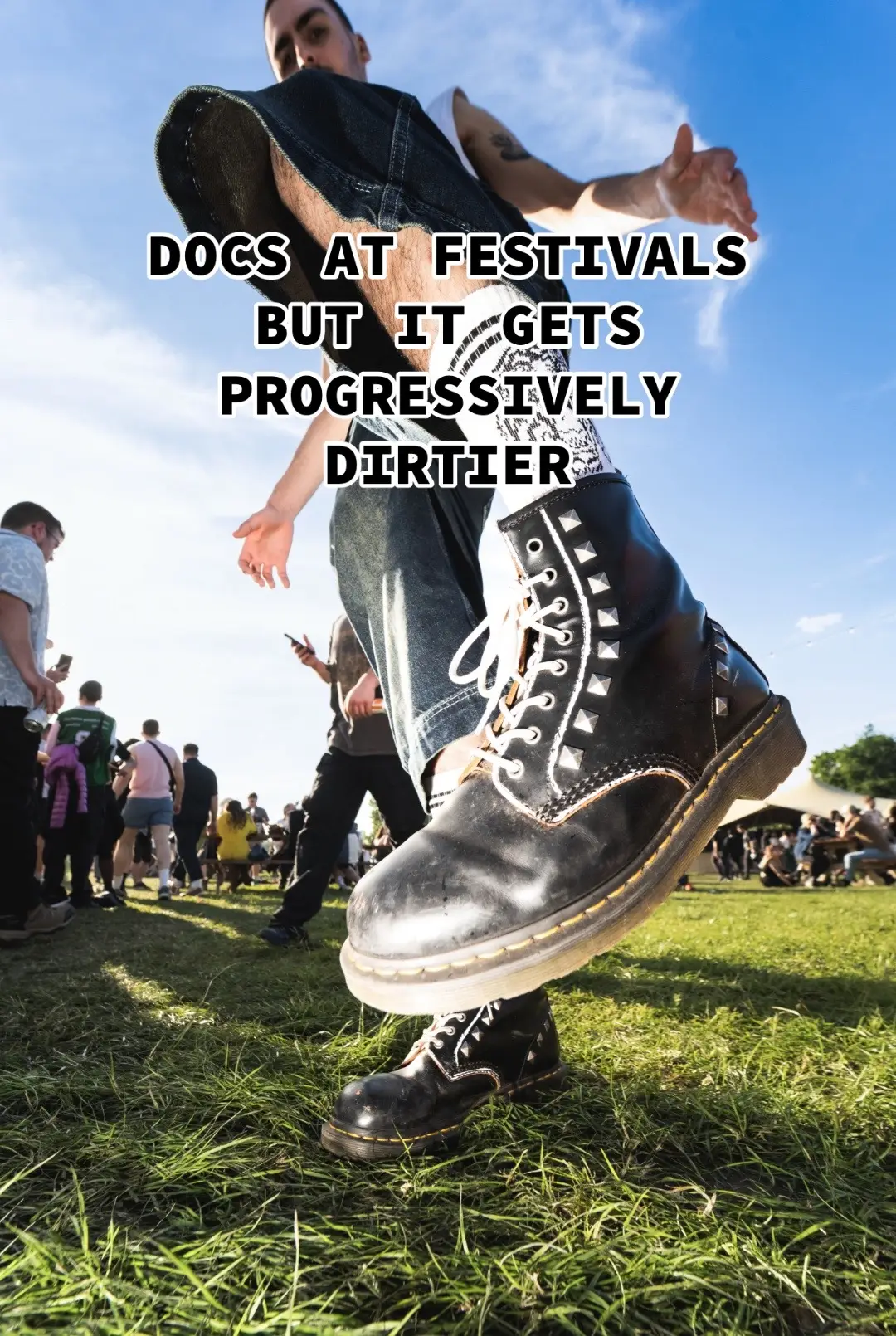 The stages of a day at a festival #DrMartens #festivalseason 