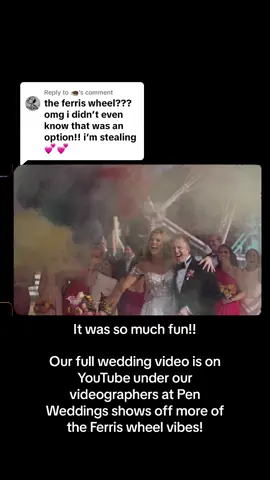 Replying to @🦔 it was so much fun! #wedding #weddingtok #ferriswheel #ferriswheelwedding #brides #bride #fyp #foryoupage #weddingplanning 