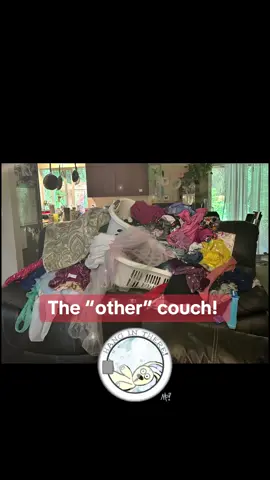 The #famous #laundry #couch 🛋️ Do you have one??? #sahm #MomsofTikTok #foryou #kids #chores #pile #ohwell 👗👚👖🧦