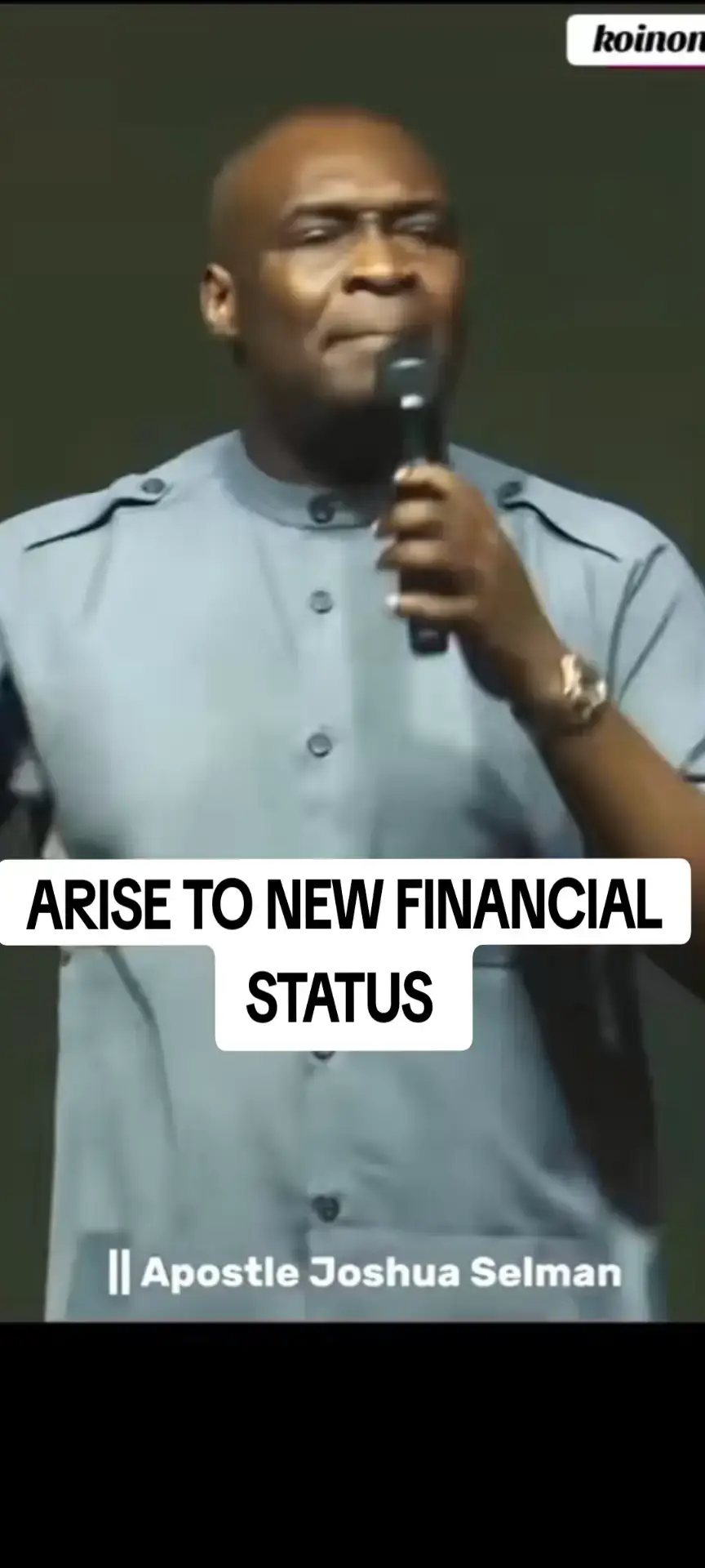 May you arise to a new financial status, Apostle Joshua Selman. #apostlejoshuaselman  #propheticdeclaration  #finance  #rise  #koinonia  #christiantiktok  #fypシ゚viral 