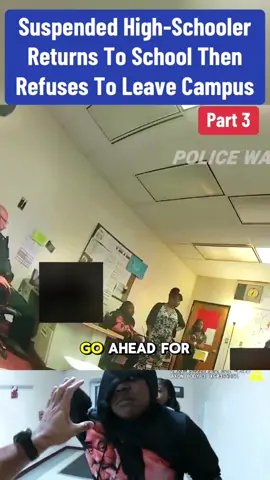 Suspended High-Schooler Returns To School Then Refuses To Leave Campus #cops #copsoftiktok #police #policeofficer #arrested #jail #lawenforcement #viral #usa #flypシ 