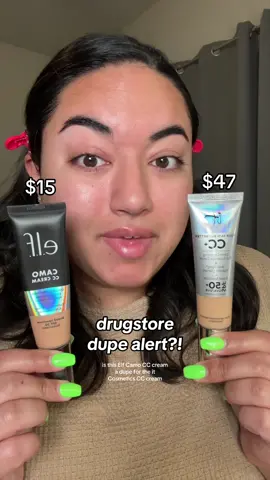 Is the @e.l.f. Cosmetics Camo CC Cream a dupe for the @IT Cosmetics CC+? #makeup #makeupreview #dupe #cccream #fullcoverage #makeuptutorial #elfcosmetics #itcosmetics 