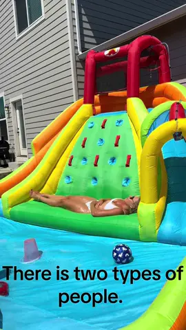 Which one are you? 😂😂 #husbandwife #sunday #waterslide #FYP #familytime 