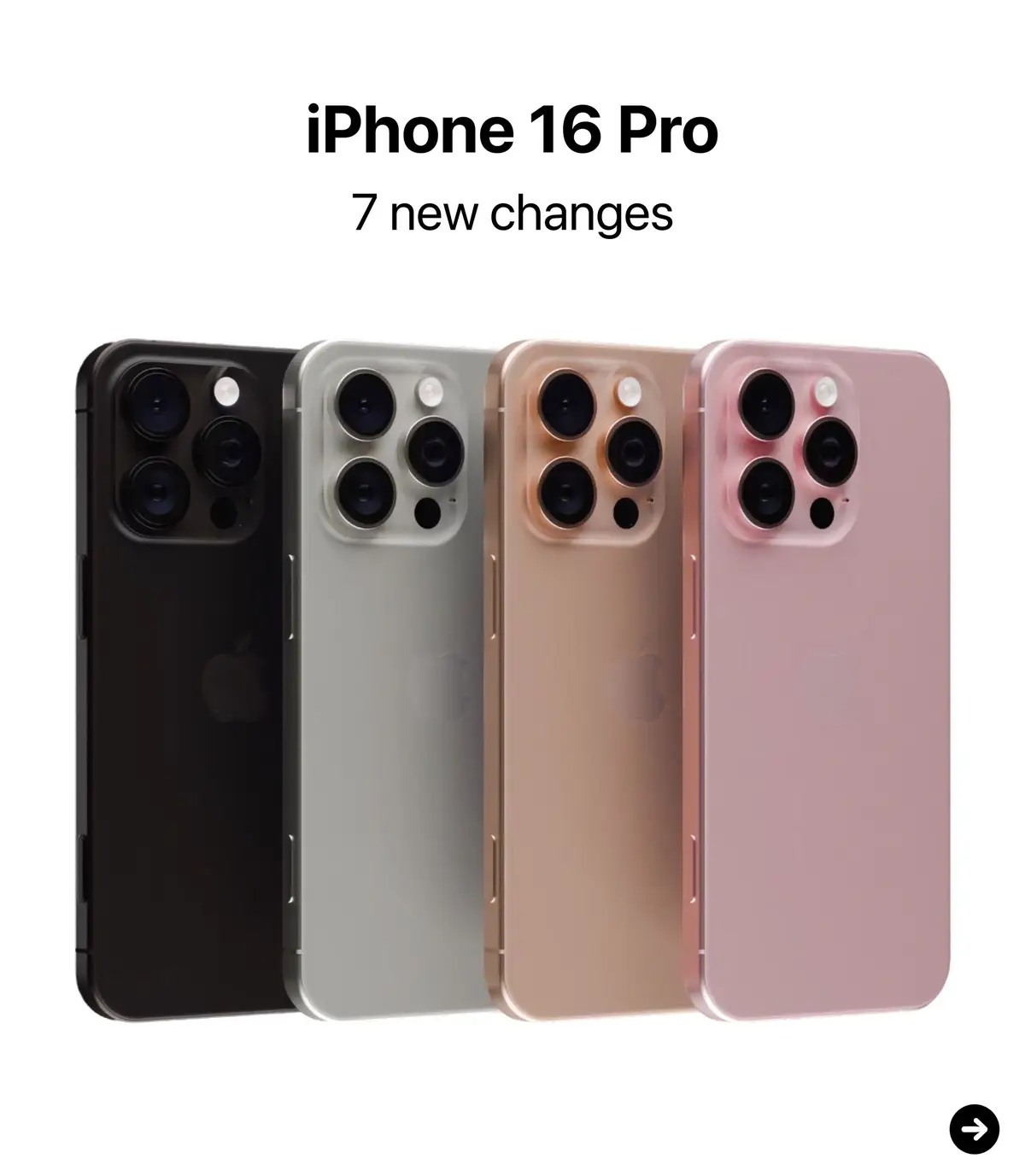 This is everything to expect for the iPhone 16 Pro models! Larger displays, new colors and AI features. Will you upgrade this year? #iPhone16Pro #iPhone16ProMax #iOS18 