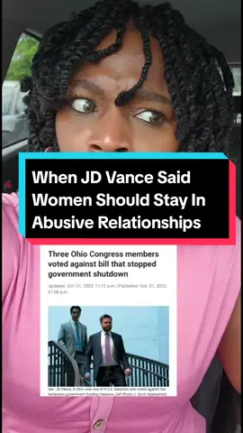 When JD Vance Said Women Should Stay In Abusive Relationships. #jdvance #politics #president 
