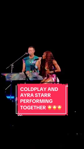#Coldplay brought out #AyraStarr to perform together during their show 🥹🌟💫  [🎥: @AyraStarr⭐️ ] 