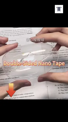 Double-Sided Nano Tape Adhesive Strongly Sticky Traceless Washable Removable Tapes Indoor Outdoor Gel #nanotape #adhesive #strongly #sticky #washable #removable #fyp 
