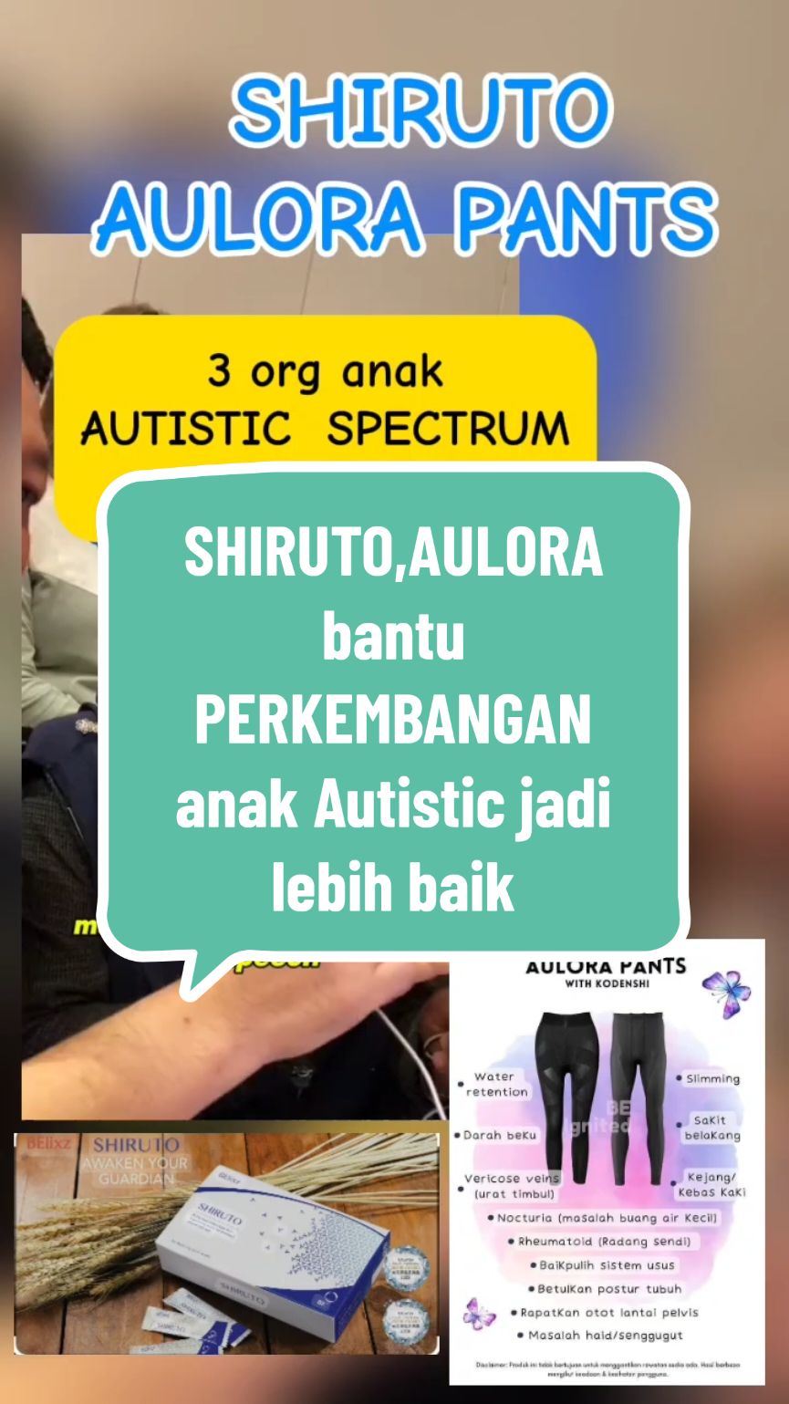 Shiruto.. AULORA PANTS  bantu PERKEMBANGAN anak autistic jadi lebih baik.. alhamdulillah.. #shiruto #aulorapants  #hargashiruto #hargaaulorapants  #functionalfood  #shirutotestimoni #aulorapantswithkodenshi #mokcuyanshare 