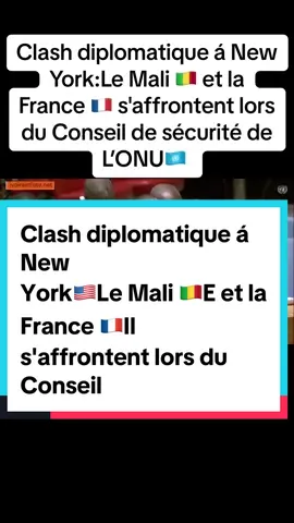 Clash diplomatique á New York:🇺🇸Le Mali🇲🇱 E et la France 🇫🇷Il s'affrontent lors du Conseil de sécurité de L'ONU#mali #france #newyork #burkinatiktok🇧🇫 #niger #russia 
