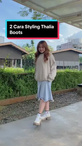 Sepatu nya emang udah cakep jadi styling gimana aja tetep bagus! #boots #sepatukorea  #sepatucewek #sepatuviral #sovella 