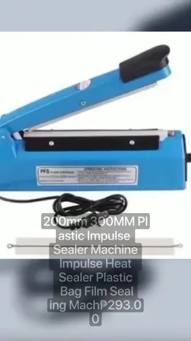 200mm 300MM Plastic Impulse Sealer Machine Impulse Heat Sealer Plastic Bag Film Sealing Machine (Blue) ZONETECH under ₱293.00#goodquality  #bestseller #TikTok #fyp  #veryaffordableprice👌  #visitmytiktokshopguys😊 