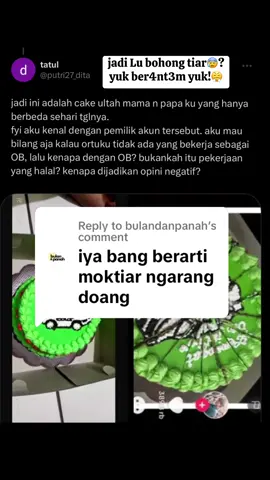 Replying to @bulandanpanah DRAMA KUE HIJAU endingnya plot twist terplot twist. Karya cerita dari @tjiar #kueulangtahunOB #fyp