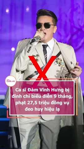 Ca sĩ Đàm Vĩnh Hưng bị đình chỉ biểu diễn 9 tháng, phạt 27,5 triệu đồng vụ đeo huy hiệu lạ #tiinnews #damvinhhung