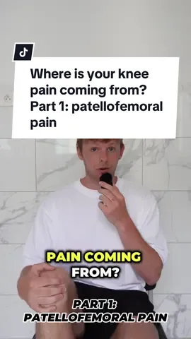 🤷‍♂️ Where is your knee pain coming from?  Part 1: patellofemoral pain  Patellofemoral pain is pain originating from the knee cap joint. Between the under surface of your knee cap/patella and the groove that it sits in on the thigh bone/femur. ✅ Use the following checklist to help you understand whether your knee pain is from your knee cap  1️⃣ The pain will be diffuse - rather than being on a single point on the knee  2️⃣ The pain will be at the front of the knee - occasionally the patellofemoral joint can refer to the back of the knee 3️⃣ It will be aggravated by loaded bending exercises   - lunges   - running  - squatting   - stairs  👉 It will usually be more sore if you bend it further in these positions - this is because the compressive forces of the joint are higher in greater bending/flexion positions ✅ Make sure to give me a follow    👇 Comment down below if this fits your knee pain 👇 #kneepain #knee #patella #Fitness #exercise #rehab #rehabilitation #physiotherapy #physiotherapie #physicaltherapy 