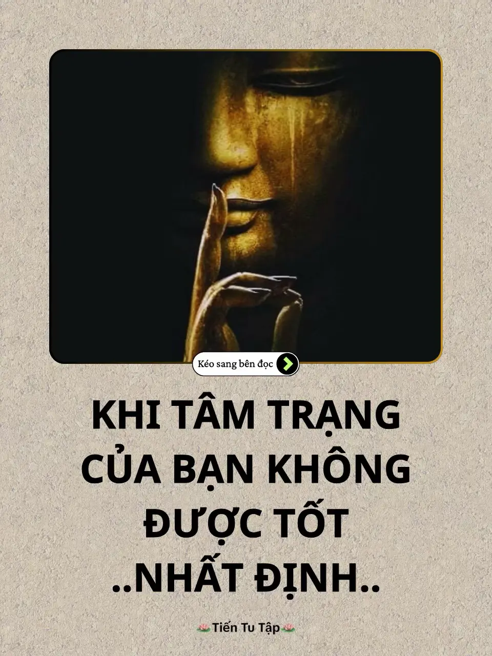 Khi tậm trạng của bạn không được tốt, nhất định.. #phatphap #phatphapnhiemmau #tientutap #tutaptinhtan🙏🏻 #phatphapvadoisong #xuhuong 