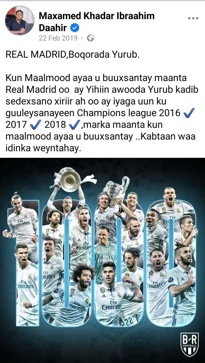 Fanis Real Malaxasuus Taa Sanad Kaa®️🦁🔥#realmadrid⚪⚪🇪🇦 #realmadrid⚪⚪🇪🇦 #راجپوت_محکمہ👑🦁🔥🗡️🚬♠️🍾🦅 