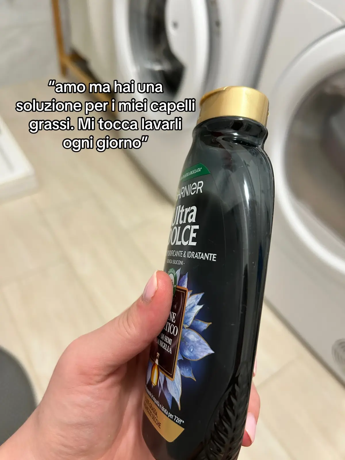 Odore buonissimo>>>> #capelligrassi #capelligrassirimedi #garnier #ultradolceshampoo #capellisporchi #shampoo #shampoocapelligrassi 