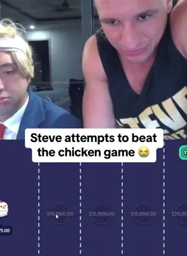 Steve attempts to beat the chicken game 😭 #stevewilldoit #kickstreaming 
