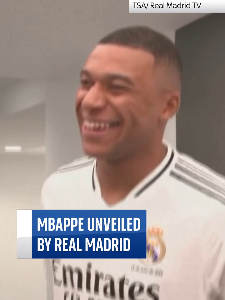 #Mbappe was welcomed by 80,000 fans at the #SantiagoBernabeu Stadium as he was officially presented as #RealMadrid's newest player