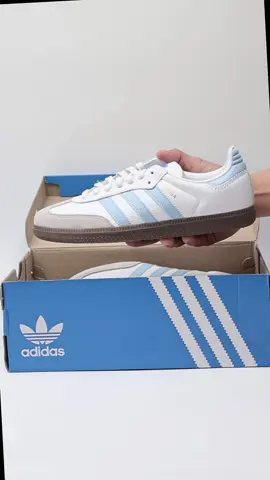 adidas Samba OG Cloud White Light Blue 🥶 ₱10,500 Women's sizes available  Visit us at 📍2F, New Expansion Wing, Festival Mall Alabang 🚪Open daily from 10am - 9pm.  •Prices are subject to change without prior notice. 🚚 We deliver nationwide 📲 DM us or text 09266334002 to order