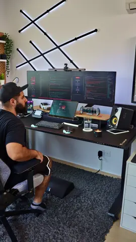 Just another day in the studio 👨🏻‍💻  I try to stand at least 3 times a day while I’m coding. That’s why I love standing desks. It’s so nice having that versatility. Remember, take breaks often between sessions. It not only helps you physically but also mentally ✌🏻