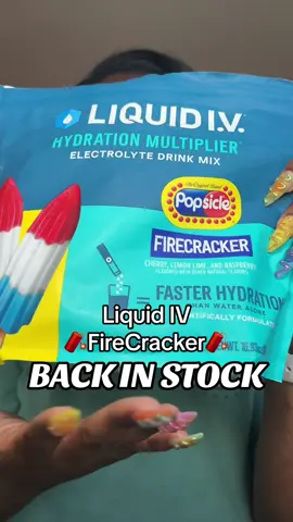 🧨Firecracker🧨 Liquid IV is back in stock! RUNNNNNN. #liquidiv #tiktokshop #fypp @Liquid I.V. 
