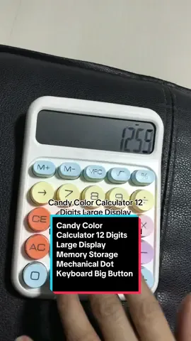 Candy Color Calculator 12 Digits Large Display Memory Storage Mechanical Dot Keyboard Big Button  #CandyColorCalculator #DotKeyboardCalculator #BigButtonCalculator ##LargeDisplayCalculator #MemoryStorageCalculator #fyp #foryoupage #budolfinds #shopeefinds 