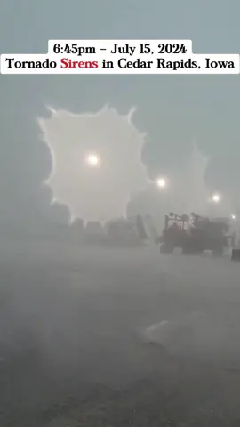 6:45pm - July 15, 2024 - Tornado Sirens in Cedar Rapids, Iowa, USA #tornado #storm #rain #wind #disaster #severeweather #weather #July #2024 #siren #CedarRapids #Iowa #USA #foryou #viral #news 