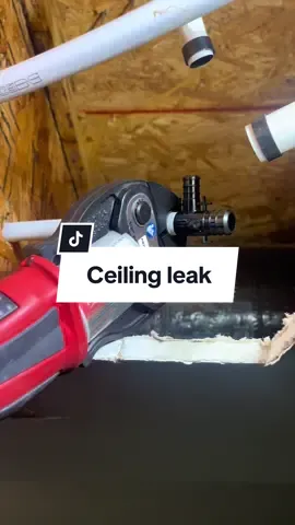Water line leak in ceiling repair. Press tool bag is from velocity progear. #milwaukeetool #gifted