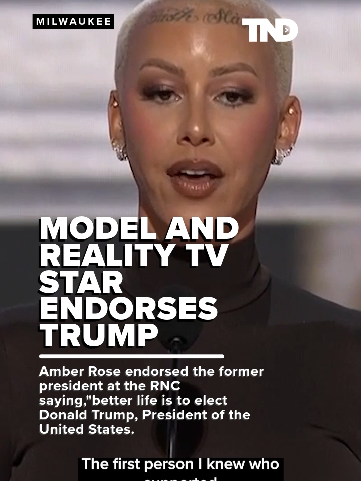 Model Amber Rose said, 'better life is to elect Donald Trump, resident of the United States at Monday's kickoff at the RNC.