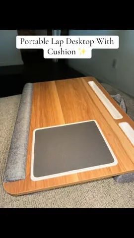 This desktop cushion makes working out of the office so much easier. #portablecushion #portabledesktop #onsalenow #musthaves #tiktokfavs 