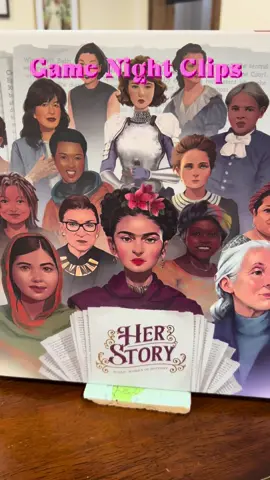 In HerStory, you're an acclaimed author, writing a book to tell the stories of remarkable women of history. Players take turns doing research, drafting chapters, and completing them for points and possibly for research symbols or special powers. The game ends when a player has written eight chapters, and the player with the highest scoring book wins. . #herstory #GameNight #boardgame #womeninhistory @Underdog Games 
