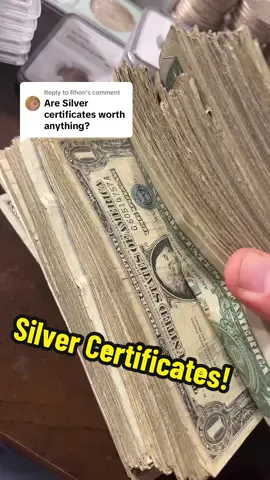 Replying to @Rhon How much are silver certificates worth? 🤔
