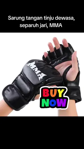 Sarung tangan tinju dewasa, separuh jari, MMA #malaysia #KitaJagaKita #fypシ゚viral #viraltiktok #fyp 
