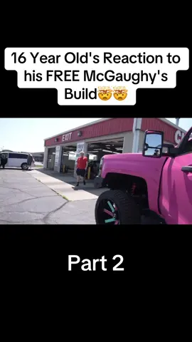 16 Year Old's Reaction to his FREE McGaughy's Build... (PT.2) #fyp ##mcgaughys  #chevy #truckbuild #viral #fy #trucklifestyle #liftedtruck #customoffsets #carsurprise #truckbuild #blowthisup #explorepage #cars #carcommunity Youtube - Custom Offsets : 🎥