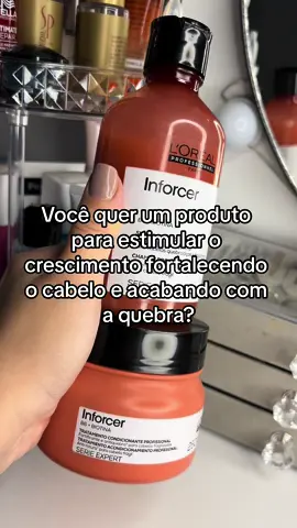 Linha perfeita para quem quer fortalecer o cabelo e acabar com a quebra. @✨Clau Bambans✨  #loreal #inforcer #dicasdecabelo 