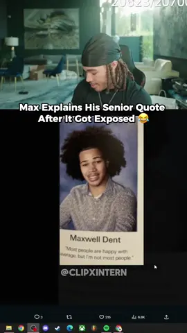 Max Explains His Senior Quote After It Got Exposed 😂 #viral #plaqueboymax #faze #fyp #xybca #twitch 